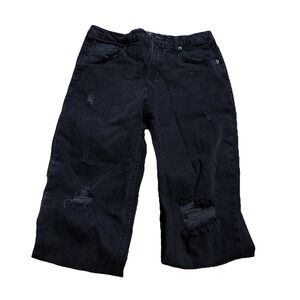 Wild Fable, High Rise,Straight Leg, Distressed, Faded, Black Denim Jeans Size 6